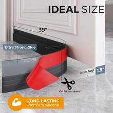1pc Premium Door Bottom Draft Stopper/Door Gap Seal, Suitable For Bedroom Door Gap Windproofing, With Thermal Insulation, Insect-Proof, Sound-Insulating Functions (, Quick And Easy Installation) Effectively Blocks Cold Air - Multicolor - View 3