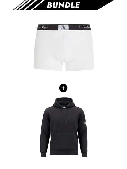 Calvin Klein [Bundle] Micro Stretch Men's Boxer Short + Yaf Men's Hoodie Black