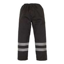 Yoko Mens Hi-Vis Waterproof Contractor Trousers - Navy Blue - View 3