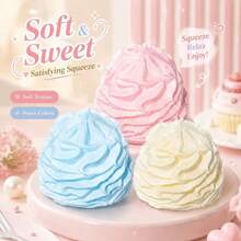 1pc New Cream Roll Handmade Ball Crunchy ASMR Sensory Stress Relief Toy, Christmas Gift, Unisex Birthday Gift - 彩色 - 查看 5