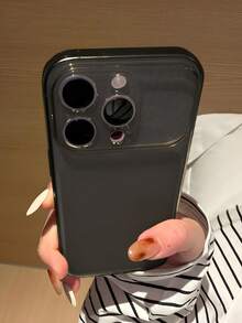 VRNOEI Casing Ponsel Transparan Matte Desain Minimalis Hitam, Kompatibel dengan iPhone 17 Pro Max 14 13 15 16 Pro Max, Tahan Guncangan dan Anti Jatuh, Casing Ponsel Lembut Transparan yang Kompatibel dengan Seri , Aksesori Casing Ponsel Unisex - Hitam tembus pandang - View 4