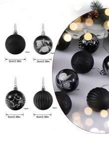 9pcs/Box Christmas Ball Ornaments, Christmas Tree Decorations, Hanging Shatterproof Plastic Balls, Suitable For Christmas Tree, Wedding Party, Window Decoration, Valentine's Day, Home Wall Decor, Create Festive Atmosphere, Christmas Gift - Christmas 4 - View 10