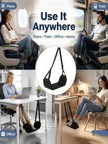 Office Footrest, Hanging Foot Hammock, Relieves Waist And Leg Pressure From Prolonged Sitting | Portable Under-Desk Foot Support, Comfortable For Study, Work, Napping, Lunch Break And Travel Needs | Practical Accessory To Improve Posture And Relax Body And Mind, Suitable For Office, Work, Airplane, Travel And Other Scenarios - Multicolor - View 7