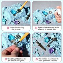Children's Archaeology Digging Set DIY Pirate Treasure Chest Digging Toy Educational Science Experiment Digging Gemstone Surprise Creative Handmade Gift For Boys And Girls - Blue - View 8