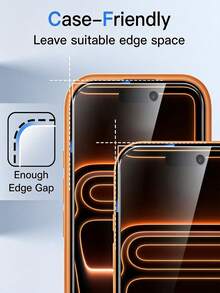 2 piezas Protector de pantalla de vidrio templado para 17 Pro Max 6.9 pulgadas 18/18 Pro/18 Pro Max/Privacidad, protector de pantalla de teléfono, adecuado para uso diario en oficina y hogar, resistente al agua, a prueba de golpes, a prueba de caídas, a prueba de arañazos, a prueba de huellas dactilares, cobertura completa - Negro - Ver 7
