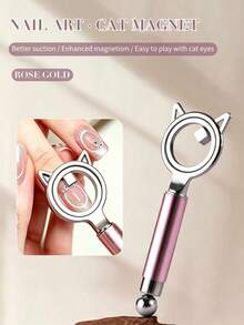 annies Silver Cat Ear Design Magnetic Nail Art Tool Strong Magnet DIY Gradient Crystal Cat Eye Gel Nail Art Supplies 1pc/3pcs - Multicolor - View 10