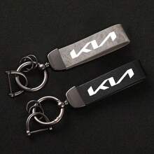 For KIA PU Leather Car Keychain With 360 Degree Rotation Zinc Alloy Keyring Premium Trinket For Car Keys Stylish Unisex Design Durable Key Holder Gift - Multicolor - View 7