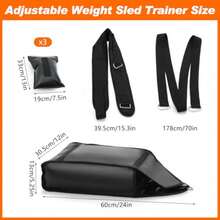 Weight Sled Trainer Adjustable, Upgrade Sandbag Resistance Workout Push Sled Trainer With 3 Weight Sandbags For Sprinter Speed Training Running Indoor Outdoor - As Pic - View 2