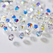 600PCS 4mm AB Faceted Beads, Colorful DIY Beads For Suncatcher Making, Jewelry, Bracelet, Necklace & Craft Projects - Colorful - View 7