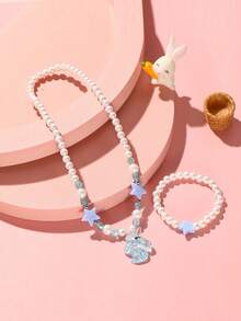 Set Perhiasan Anak Perempuan: Kalung dan Gelang Liontin Unicorn Lucu (2pcs/Set), Cocok untuk Pemakaian Sehari-hari, Hadiah Ulang Tahun, atau Souvenir Pesta. - MultiWarna - View 7