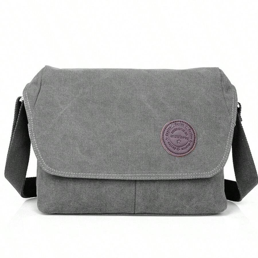 Canvas Shoulder Bag Men's Bag New Washed Simple Casual Messenger Bag Fashionable Versatile Men's Bag