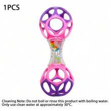 1 Buah Mainan Kerincingan Bayi Gaya Dumbbell, Mainan Genggam Sensorik Bayi Bola Ganda Berongga dengan Manik Warna-warni di Dalam, Mainan Latihan Menggenggam untuk Perkembangan Dini, Hadiah Bayi Baru Lahir, Shower Bayi, Ulang Tahun dan Hari Raya - MultiWarna - View 13