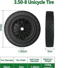 14-Inch Wheelbarrow Tire (Size 3.50-8), Suitable For Garden Wheelbarrows, Go-Karts, Trailers, And Utility Carts. - C - View 3