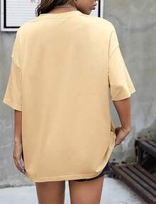Women T-Shirts - 杏色 - 查看 4