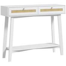 HOMCOM Mesa de banco - Blanco - Ver 6