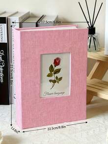 1pc Linen Photo Album, High-End Display Window Design, Acid-Free Inner Pages, Holds 26 Pages, 100 Photos, 4x6/5x7/8*10 Photos, Suitable For Family Memories, Wedding Keepsakes, Anniversary Gifts, Memory Album, Photo Storage, Home Decor Essential - Multicolor - View 4