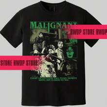 Horror Movie Malignant Movie T-Shirt (2021) Malignant Horror Film Inspired T-ShirtOversized, Loose Fit, Baggy, Relaxed Fit, Boyfriend Style Washed Cot - Black - View 11