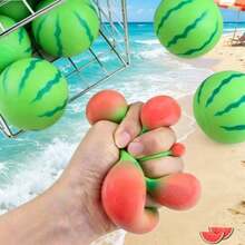 Bright Cartoon Watermelon Squishy Toy, Cool Smooth Surface Squeeze Toy, Reusable Stress Relief Toy, Summer Home Gift - Multicolor - View 6
