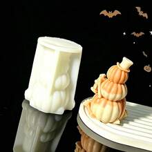 Cross-Border Halloween New 3-Piece Skull & Pumpkin Silicone Mold For Aromatherapy Candles, Handmade DIY Plaster Decor - W904 Skull Pumpkin Mold - View 2