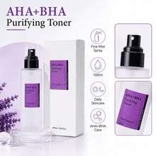 Nattshare AHA/BHA 面部化妝水 3.38 Fl.Oz / 100ml，針對白頭粉刺、毛孔與不均勻膚質的去角質噴霧，保濕化妝水，無酒精配方，深層清潔、疏通毛孔、平滑亮膚，淺米色護理，日常護膚 - 100ml - 查看 5