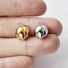 1pc/2pcs Cute Exquisite 304 Stainless Steel Vacuum Electroplated Long-Lasting Color Retention 3D Geometric Spherical Pendant Charms, Tooth, Lollipop, Peanut, Puppy And More, Suitable For Bag Decoration, Handmade DIY Jewelry Making Necklace Bracelet Earring Accessories - Picture - View 54