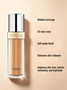 Prada Reveal Skin Optimizing Foundation #MW45 (Medium Warm) Color 30ml/1 Oz | Long-Lasting | Buildable Medium Coverage | Soft Matte Finish | Enhances Skin's Natural Radiance And Hydration - MW45 - 30ml - View 4