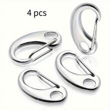 4pcs/Pack Carabiner Clips, Multi-Functional Marine Grade Hooks, Suitable For Poles, Ropes, Keychains And Outdoor Gear, Durable Outdoor Equipment Clips - Multicolor - View 1