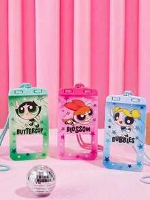THE POWERPUFF GIRLS X Joivida 防水手機防水袋 觸控螢幕兼容 游泳潛水漂流河川徒步溫泉水上樂園 浮力氣墊不下沉 IPX8 防水密封 吊繩掛頸帶 透明高清大容量 通用 7.2 吋以下所有手機 - 查看 1