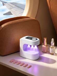 Essentials Mini UV 美甲燈，便攜式 10 秒快乾可充電 USB 凝膠固化燈，附 LED 顯示屏與 2 種定時模式，適用於居家、美甲沙龍與旅行，適合女性、青少年、美甲初學者、DIY 愛好者，情人節、母親節禮物 - 彩色 - 查看 10