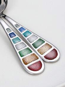 1pc 304 Stainless Steel Oval Serving Spoon, Large Long Handle Soup Ladle, Colander Spoon, Kitchen Portioning Spoon - View 8
