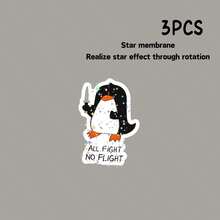 All Fight No Fight Cartoon Sticker, Suitable For IPad, Phone Case, Water Bottle, Book, Laptop, Notebook, Car Glass, Diary, Desk, Suitcase - Star Film - View 12