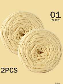 1/2件 T-Shirt 紗線，大號 300g±20g/件 -2cm 寬，編織布料柔軟聚酯纖維紗線，適用於 DIY 鉤編包包、籃子、地墊、拖鞋、娃娃、紗線手工藝。多色紗線、度假紗線、鉤編紗線、手工紗線、多功能鉤編配件、手工禮物 - 彩色 - 查看 71