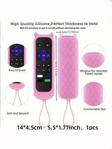 Glow-In-The-Dark Cat Ear Silicone Remote Control Protective Case With Lanyard, Shockproof, Anti-Slip, Dust-Proof, Compatible With Hisense TV Remote, Easy To Install, Full Button Access, For Home, Hotel, Dorm TV Remote Control - Multiple Styles - View 7