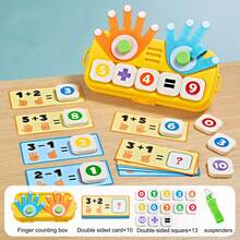 1 Set de Bloques de Conteo Numérico y Tarjetas de Matemáticas, Juego Educativo de Lógica de Suma & Resta, Juguete de Aritmética de Aprendizaje Temprano para Niños - Multicolor - Ver 12
