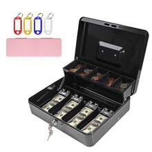 HOMEYUER Locking Cash Box With Lock,Money Box With Cash Tray,Lock Box With Key,Money Saving Organizer,11.81Lx 9.45Wx 3.54H Inches - View 13