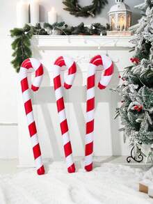 Christmas Inflatable Candy Cane, Giant Christmas Candy Cane Decoration, Fun PVC Christmas Inflatable Garden Decor, Large Candy Cane Balloon Christmas Decoration, Indoor/Outdoor Holiday Garden Decor, Suitable For Home - Multicolor - View 6