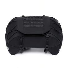 Tas Belakang Motor Tahan Air Bahan Oxford Kapasitas Tinggi dengan Sistem Lepas Cepat, Dilengkapi Strip Reflektif, Banyak Kantong, Lapisan Dalam yang Dapat Dilepas & Penyimpanan Eksternal, Desain Lepas Cepat untuk Berbagai Kendaraan, Universal untuk Skuter. - Hitam - View 12