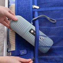 便攜式旅行牙刷牙膏收納盒附掛繩，露營、出差與居家使用牙刷收納架，多功能便攜旅行盥洗用品收納杯，旅行必備配件與浴室用品，居家日常使用牙刷牙膏一體式收納杯，開學必備 - 查看 4