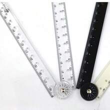 2 Styles 30cm Multi-Function Folding Angle Ruler, Acrylic 180° Adjustable Protractor, Clear Scale, Student Teacher Campus Math Geometry Drawing Measurement Tool, Simple Scale Plastic Drawing Ruler - Multicolor - View 6