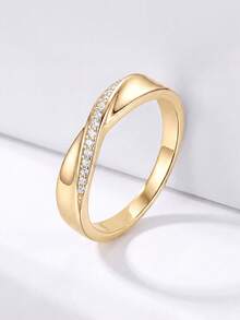 1pc Intertwined Glowing Ring, Exquisite Women's Jewelry, Suitable For Balls, Parties, Dates, Holidays, Anniversaries And Other Special Occasions - Intertwined Light Ring - View 5