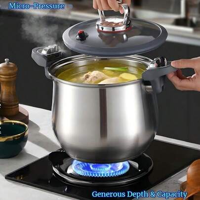 Clear View Deckel Kochtopf | 5L/8L Topf mit dickem Boden, Mikrodruck, Drehverschluss, induktionsbereit für Pute & Suppe