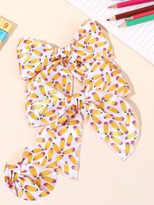 2pcs Back To School Supplies, Yellow Pencil Apple Bow Hair Clips, Large Fabric Bow Barrettes, Teacher's Day, Hair Accessories Gifts For Girls Daily School Wear - Multicolor - View 3