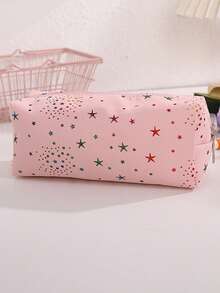 Gradient Star And Polka Dot Pattern Creative Pencil Case, Stylish And Portable Stationery Pouch,Office Desk Organizer For Items, Must-Have Pencil Case For Back-To-School Season - Single Piece - View 8
