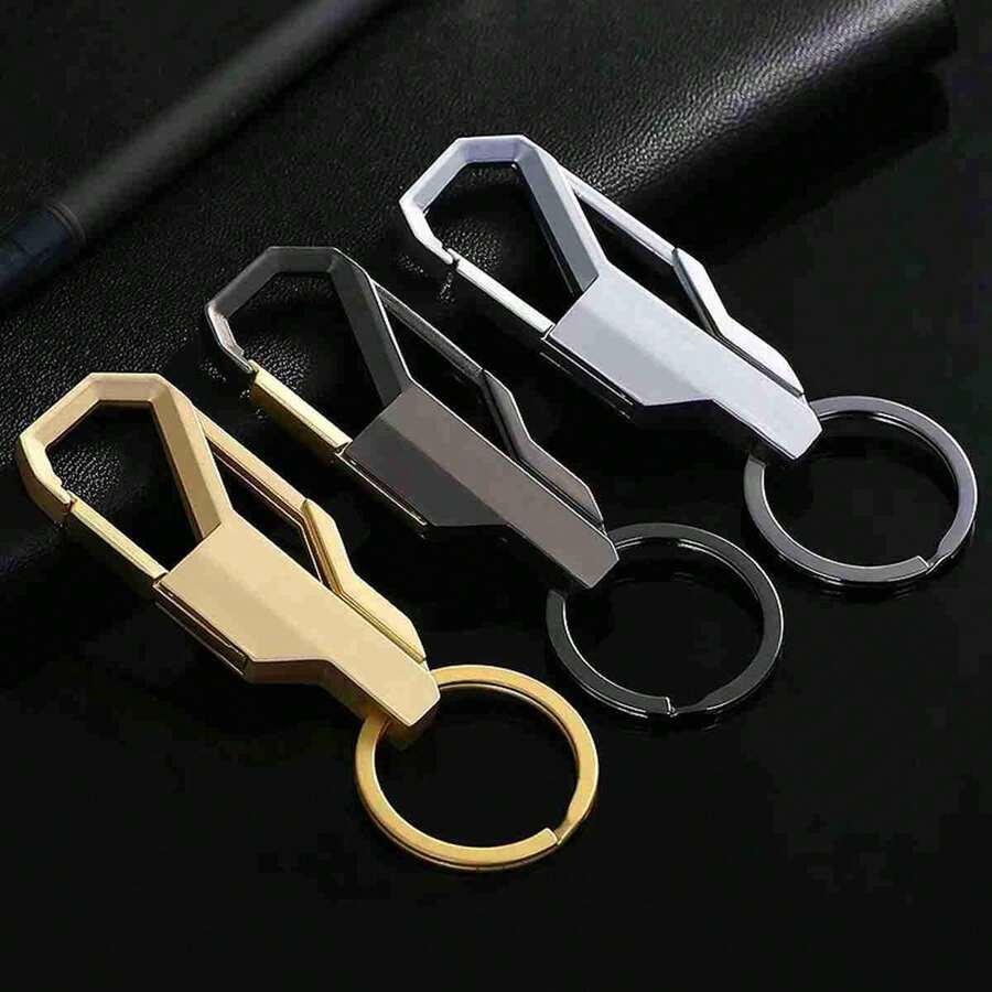 Men Metal Key Chain Simple Business Fashion Car Wallet Carabiner Holder Classical Waist Hanging Pendant Keyring Bag Accessories - A - View 1