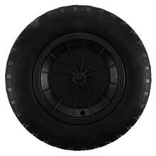 14" Solid Wheelbarrow Tire – 3.50-8 Heavy Duty PU Replacement Wheel With Rim For Garden Trolley, Barrow & Go-Kart - Black - View 3