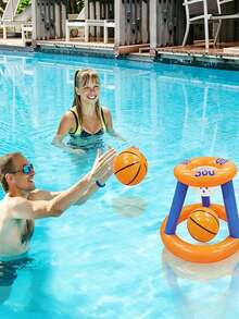 Thickened PVC Inflatable Ring Toss Game Props, Interactive Game Supplies Suitable For Parties, Indoor/Outdoor Entertainment Activities, Lightweight And Reusable, Portable, Holiday Backyard Celebration Picnic Family Gathering Decoration - Multicolor - View 3