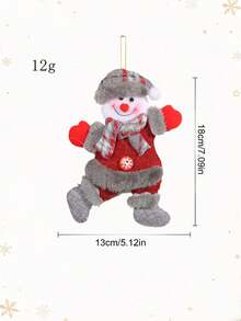 2pcs/1pc-Christmas 2D Plush Snowman And Reindeer Decorations, Burlap Material Christmas Tree Hanging Ornaments, Christmas Tree Decor, Christmas Ornaments, Christmas Party Supplies, Room Decor, Home Decor, Puppet Decoration Pendant, Christmas Tree Hanging Decor, Wreath Decoration, Gift Box Decoration, Holiday Party Accessories, Winter Decor, Snowman Reindeer Hanging Ornaments, Lightweight Holiday Hanging Decor, Vintage Tree Hanging Rack - Multicolor - View 11