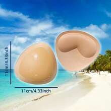 2pcs Reusable Soft Invisible Breast Pads - Anti-Nipple Pads With Lift-Up Cup Covers, Suitable For Bikini, Lingerie And Beachwear - Women's Underwear, Lift-Up And Cover Dual Use - One Size Fits All - View 5