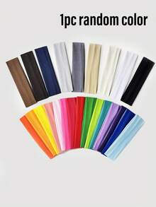 Colorful Casual Headbands Random Colors, Suitable For Beauty, Spa, Face Washing And Hair Accessory Set, Sports Non-Slip Elastic Headbands - Multicolor - View 9