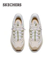 Skechers 斯凱奇 D'LITES系列復古拼接老爹鞋熊貓鞋運動休閒鞋 - 白色/綠色 - 查看 5